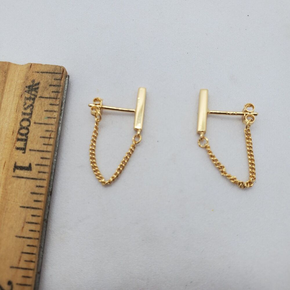Gold Plated Sterling Silver Stud Earrings 925